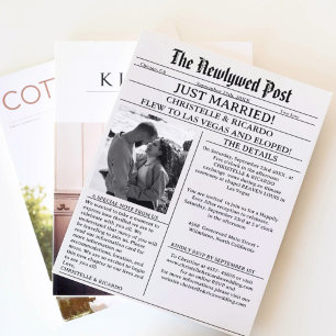 Anuncio de matrimonio simple de periódico de fuga 