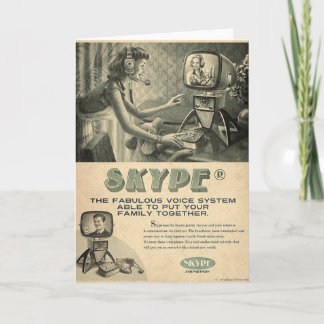 Anuncio de medios sociales de Skype retro a través