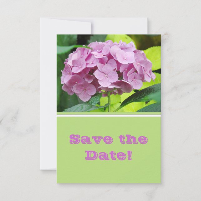 Anuncio de Modern Hydrangea para Guardar la Fecha (Anverso)