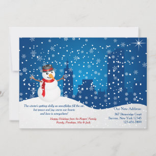 Anuncio de movimiento de vacaciones del muñeco de 