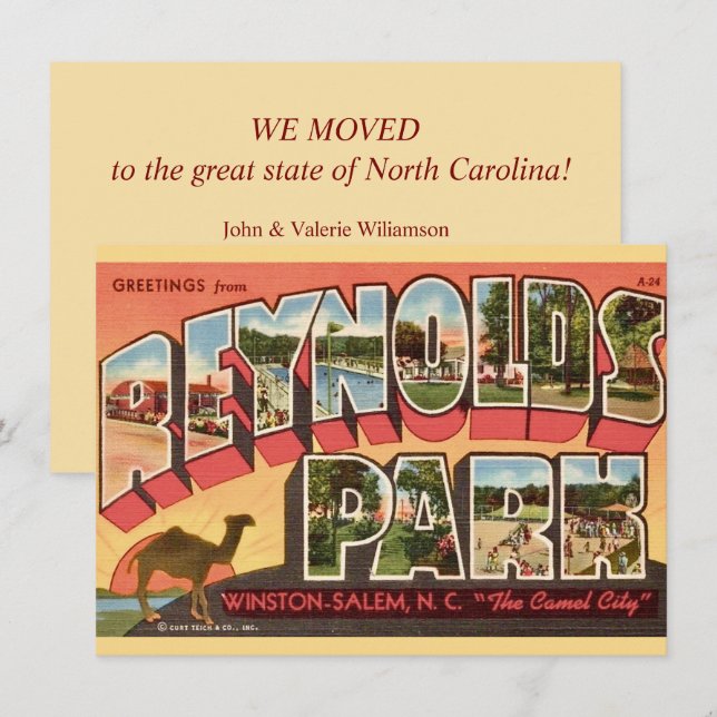 Anuncio de Mudanza a Winston Salem NC (Anverso / Reverso)
