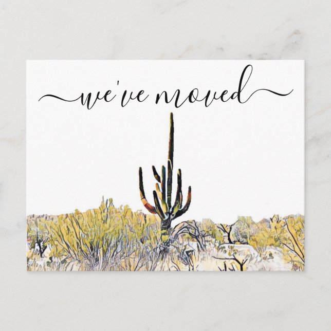 Anuncio de Mudanza al Desierto de Saguaro en Arizo (Anverso)