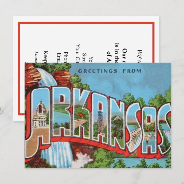 Anuncio de Mudanza Colorido de Arkansas (Anverso / Reverso)