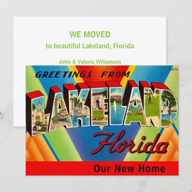Anuncio de Mudanza Colorido Lakeland FL (Anverso / Reverso)