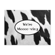 Anuncio de Mudanza con Aspecto de Cuero de Vaca Ne