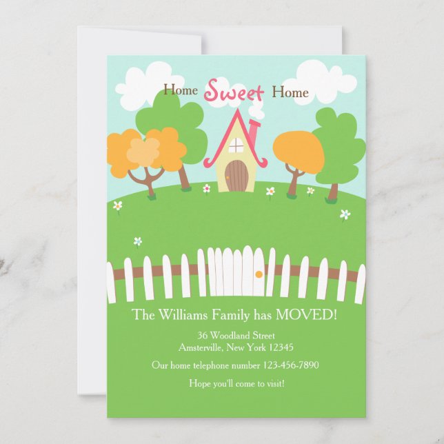 Anuncio de Mudanza con Cerca Blanca (Anverso)