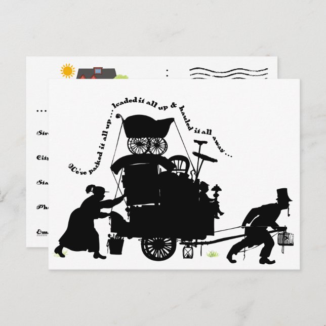 Anuncio de Mudanza con Espacios en Blanco (Anverso / Reverso)