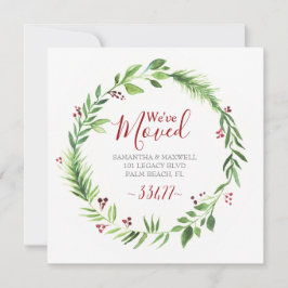 Anuncio de Mudanza con Vegetación Navideña