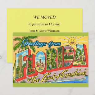 Anuncio de Mudanza de Bienvenida Vintage de Florid
