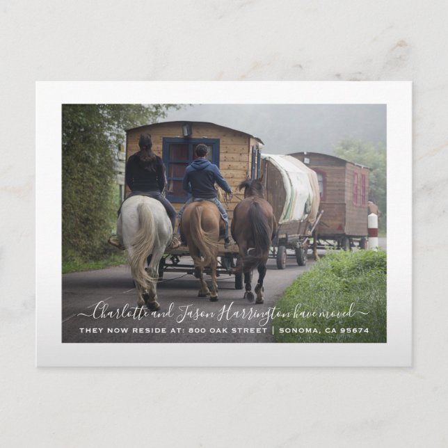 Anuncio de Mudanza de Foto Personalizada (Anverso)