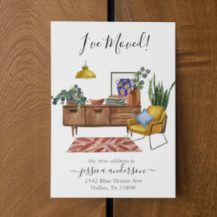 Anuncio de Mudanza de Hogar Acuarela Me Mudé