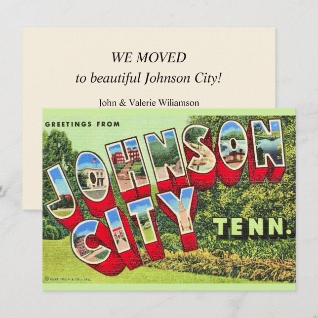 Anuncio de Mudanza de Johnson City TN (Anverso / Reverso)