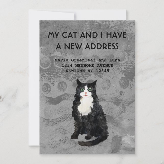 Anuncio de mudanza de mi gato y yo (Anverso)