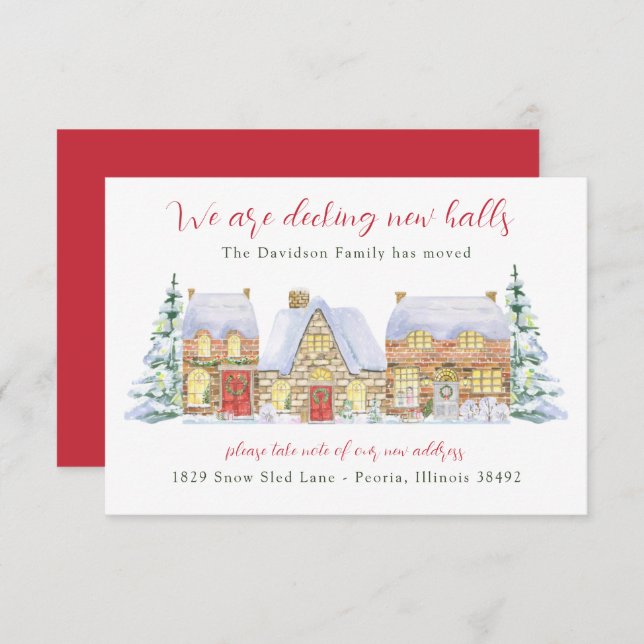 Anuncio de Mudanza de Navidad - Adornando Nuevos P (Anverso / Reverso)