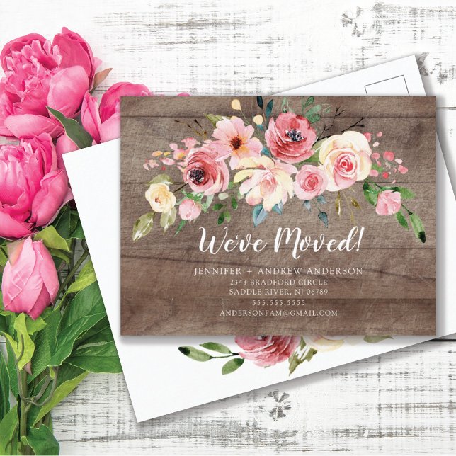Anuncio de Mudanza de Peonías Rosas Florales Rústi (Subido por el creador)