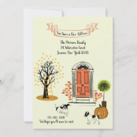 Anuncio de Mudanza de Puerta Principal de Otoño