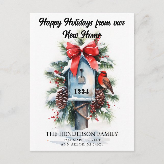 Anuncio de Mudanza de Vacaciones en Nueva Casa (Anverso)