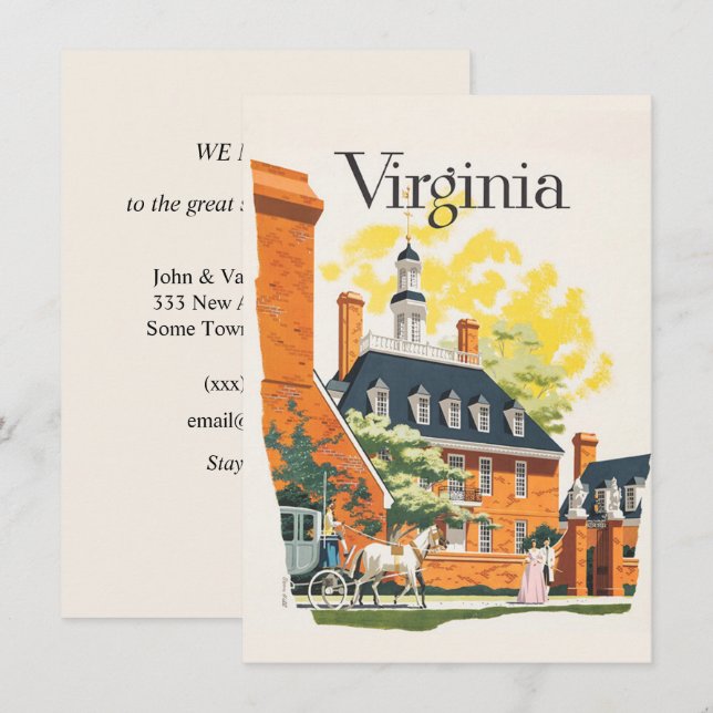 Anuncio de mudanza de Virginia (Anverso / Reverso)