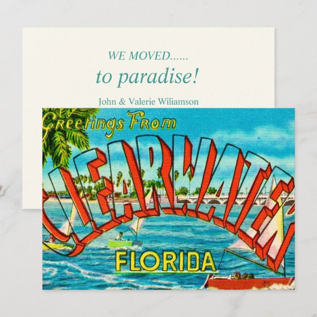 Anuncio de Mudanza en Clearwater FL (Anverso / Reverso)