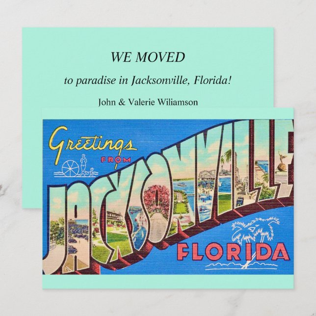 Anuncio de Mudanza en Jacksonville FL (Anverso / Reverso)