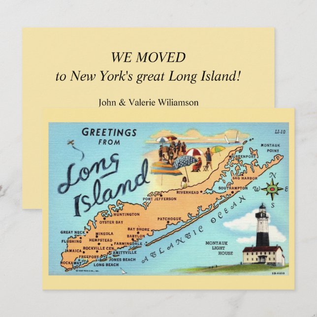 Anuncio de mudanza en Long Island NY (Anverso / Reverso)