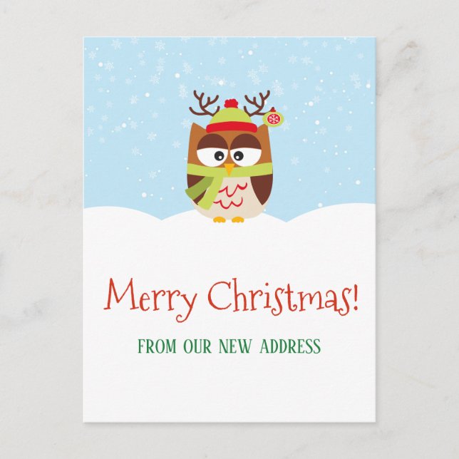 Anuncio de Mudanza en Navidad Nueva Dirección (Anverso)