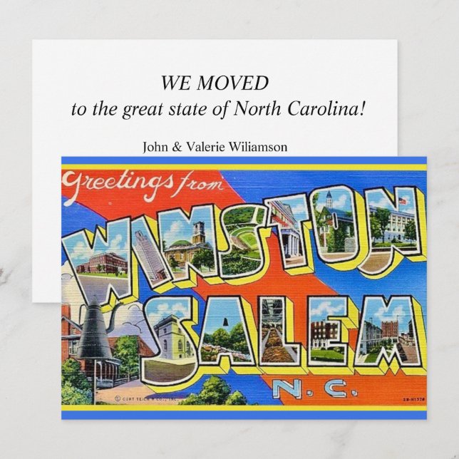 Anuncio de Mudanza en Winston Salem (Anverso / Reverso)