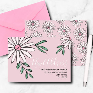 Anuncio de Mudanza Floral Moderna Daisy