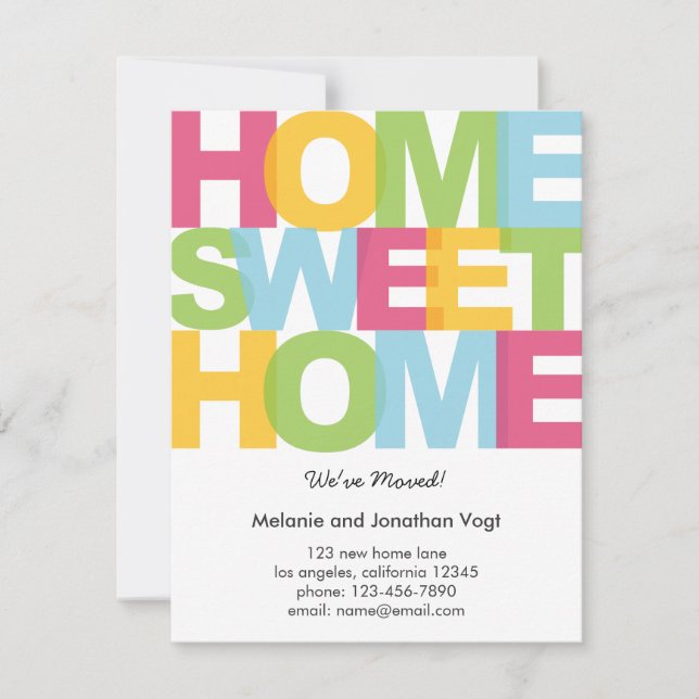 Anuncio de Mudanza Hogar Dulce Hogar (Anverso)