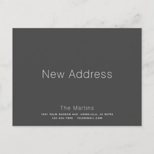 Anuncio de Mudanza Minimalista Gris Oscuro