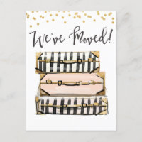 Anuncio de Mudanza Nos Mudamos Tarjeta Postal