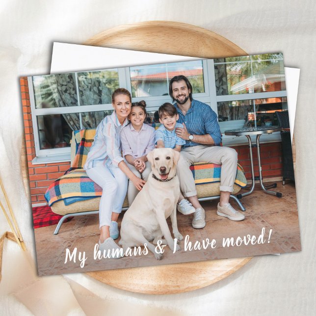 Anuncio de Mudanza Perro Foto Personalizada Mascot (Subido por el creador)