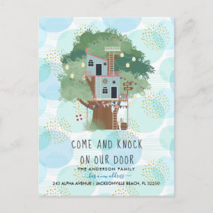 Anuncio de Mudanza   Tarjeta Postal de Treehouse