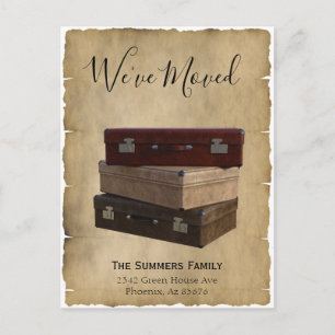 Anuncio de Mudanza Vintage Nos Mudamos Maletas