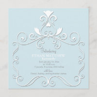 Anuncio de nacimiento azul de Little Royalty