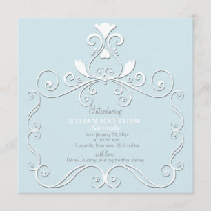 Anuncio de nacimiento azul de Little Royalty