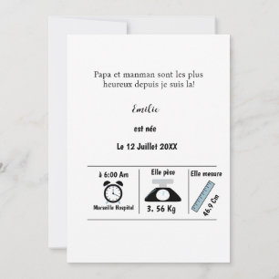 Anuncio de nacimiento bello de amor