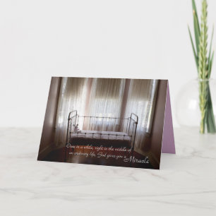 Anuncio de nacimiento Chica de cuna de época