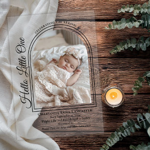 Anuncio de Nacimiento con Foto Arqueada y Letra El