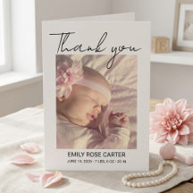 Anuncio de nacimiento con foto de bebé personaliza