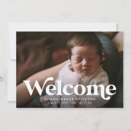 Anuncio de nacimiento con foto de bienvenida en ro
