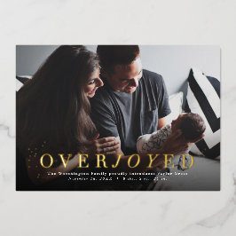 Anuncio de nacimiento con foto de vacaciones con p