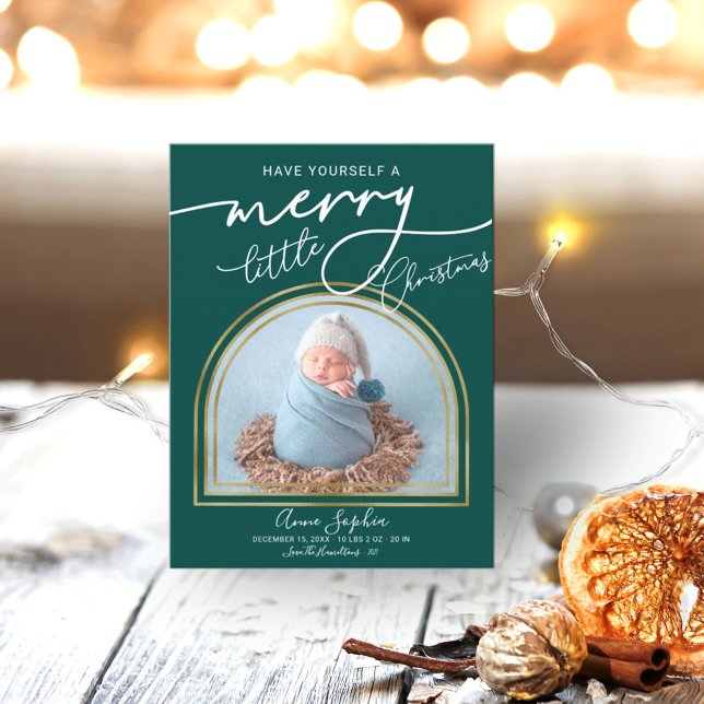 Anuncio de nacimiento con marco de arco de letra c (Subido por el creador)