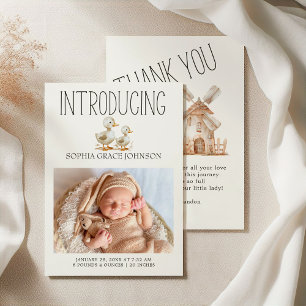 Anuncio de nacimiento de animales de granja Little