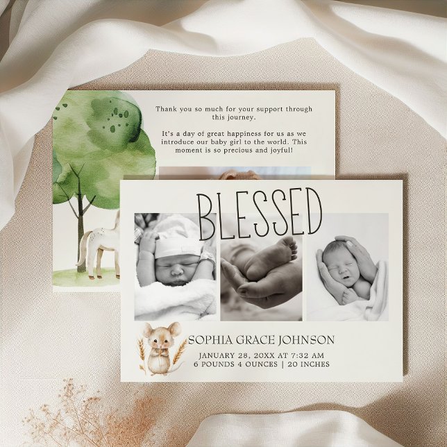 Anuncio de nacimiento de animales de granja para b (Subido por el creador)