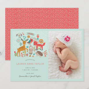 Anuncio de nacimiento de animales de Woodland Reci