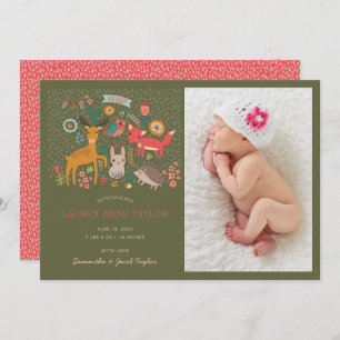 Anuncio de nacimiento de animales de Woodland Reci