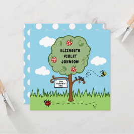 Anuncio de nacimiento de árbol de celebraciones pe