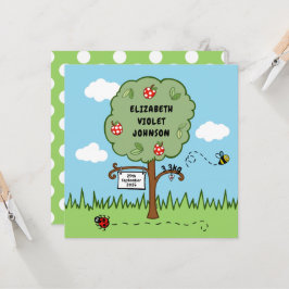 Anuncio de nacimiento de árbol de celebraciones pe