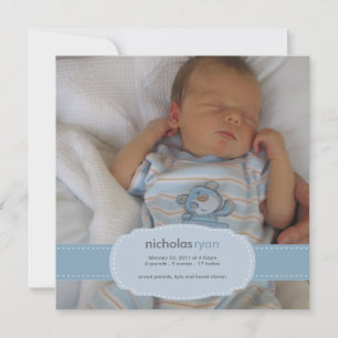 Anuncio de nacimiento de Baby Boy